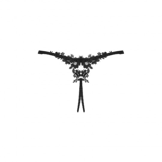CELIA NOIR CROTCHLESS THONG