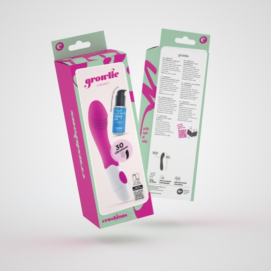 VIBRATORE GROWLIE CON LUBRIFICANTE A BASE D'ACQUA INCLUSO CRUSHIOUS