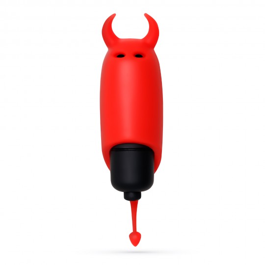 O-PET DIABLO CON BALA DE 10 VIBRACIONES ROJO CRUSHIOUS