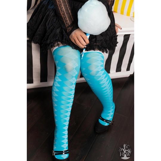 KIX'IES PAR 4 STOCKINGS BLUE