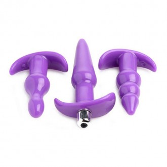 4 PIECE VIBRATING BUTT PLUG SET