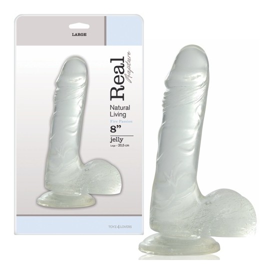 REAL RAPTURE FIRE PASSION DILDO 8&#039;&#039; CLEAR