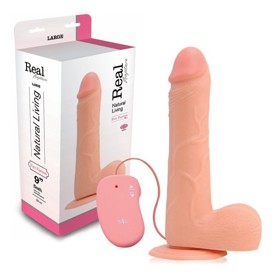 VIBRADOR REALÍSTICO REAL RAPTURE FIRE PASSION 9&#039;&#039; BLANCO