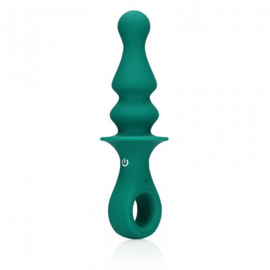 PAWN SHAPED ANAL VIBRATOR - PEACOCK PLUME
