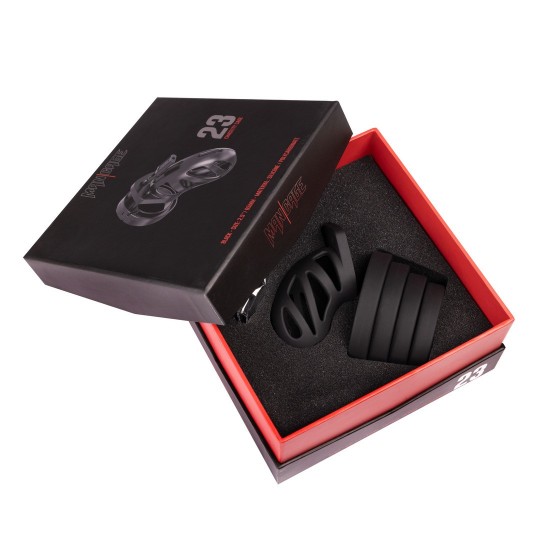 MODEL 23 - CHASTITY CAGE - 2.5'' / 6,5 CM - BLACK
