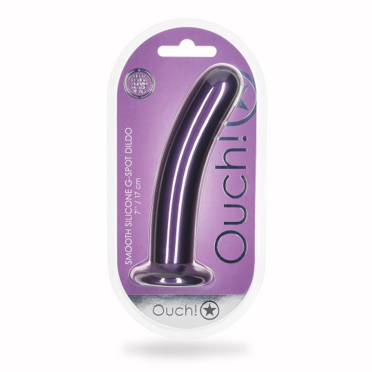 SMOOTH SILICONE G-SPOT DILDO - 7'' / 17 CM