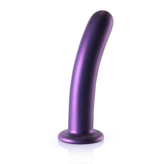SMOOTH SILICONE G-SPOT DILDO - 7'' / 17 CM