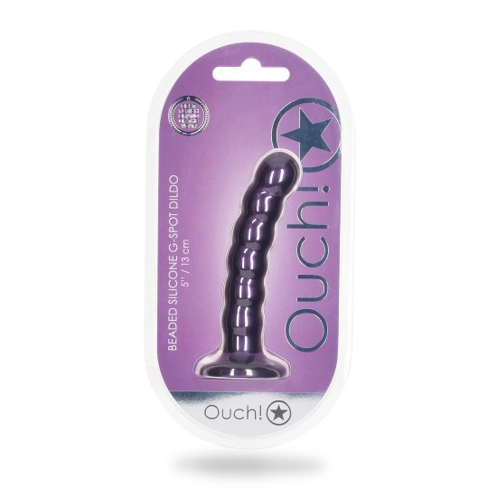 BEADED SILICONE G-SPOT DILDO - 5\'\' / 13 CM